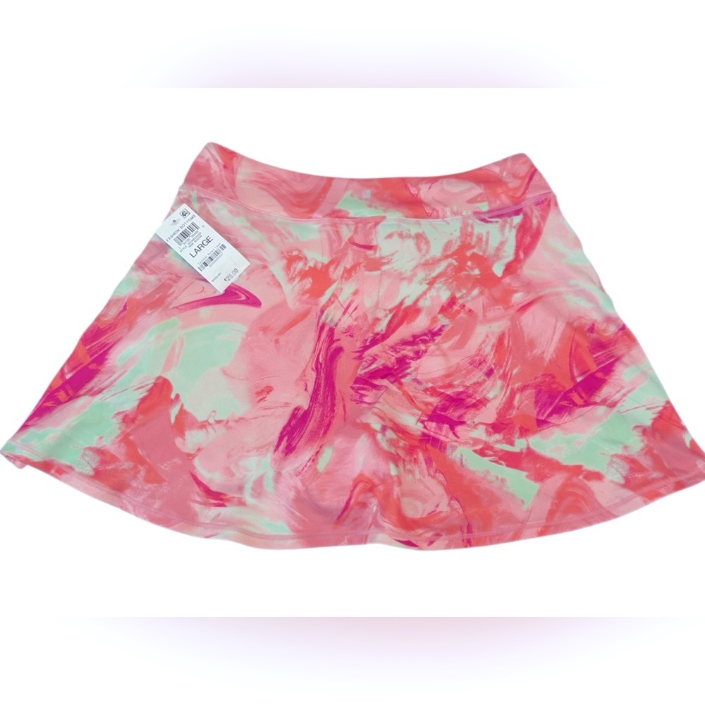 ID Ideology Girls Size L Scratched Paint Skort Pink Shock Elastic Waist - Picture 3 of 4